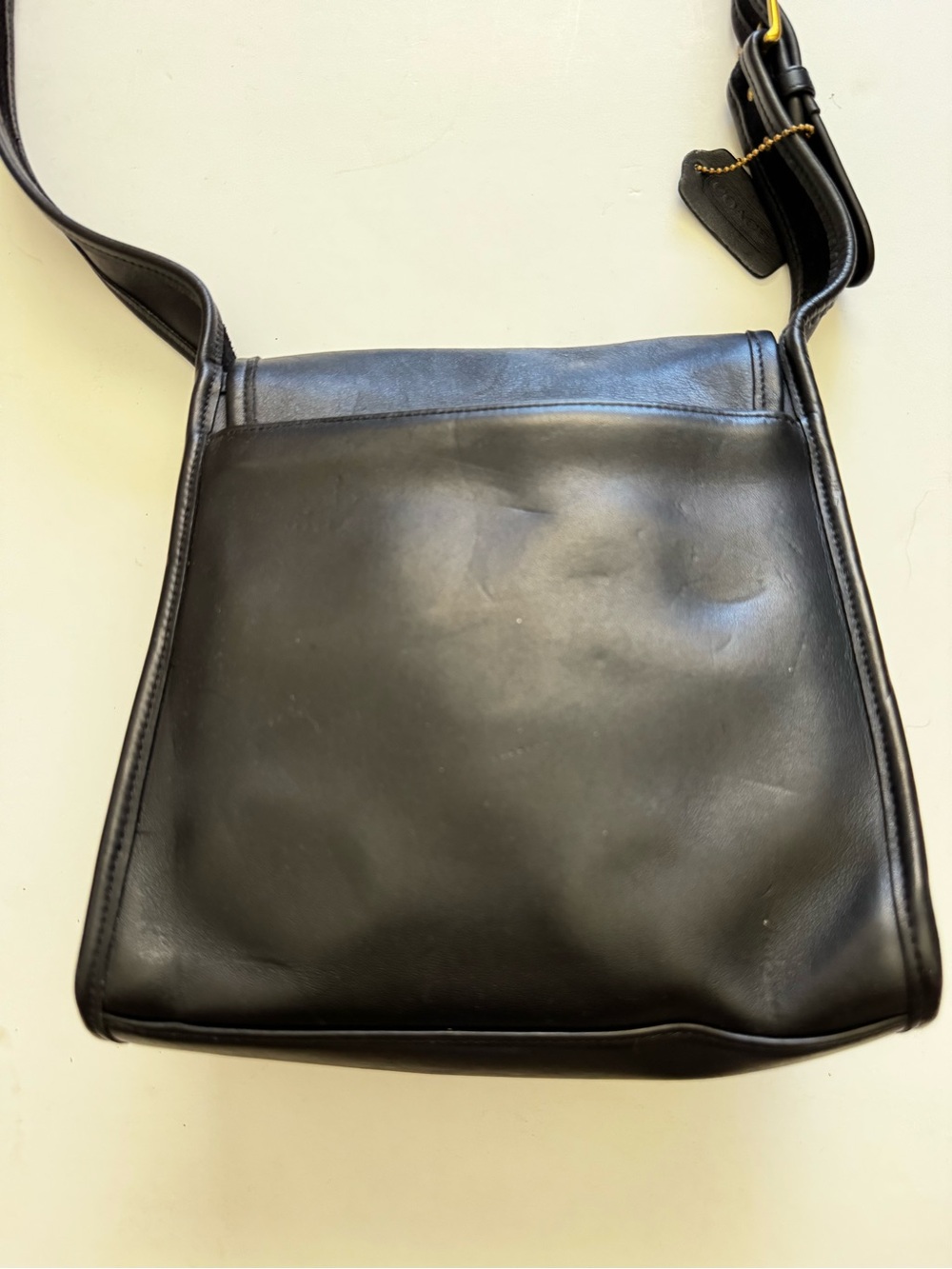 Vintage Coach Black Shelburne Leather Crossbody Bag 9038 - Picture 7 of 11